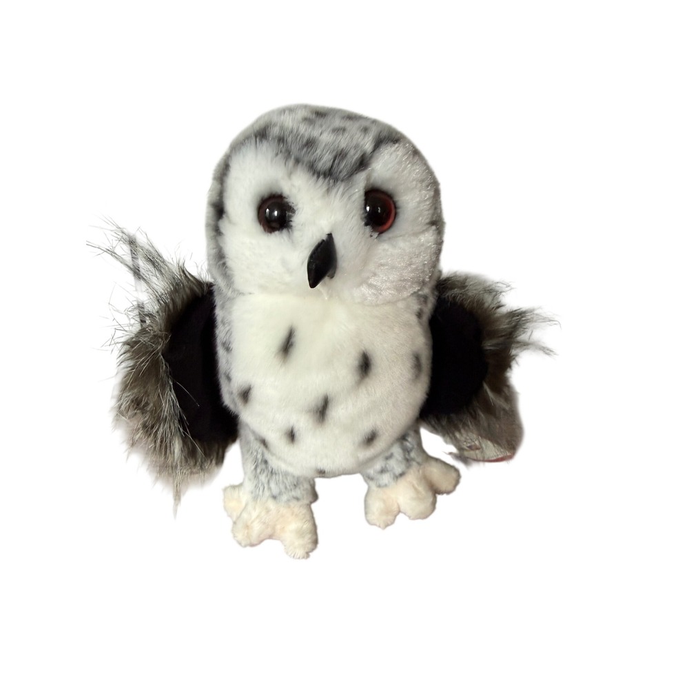 NWT Vintage Douglas Cuddle Toy Crescent Silver Owl 9 Inch Plush
